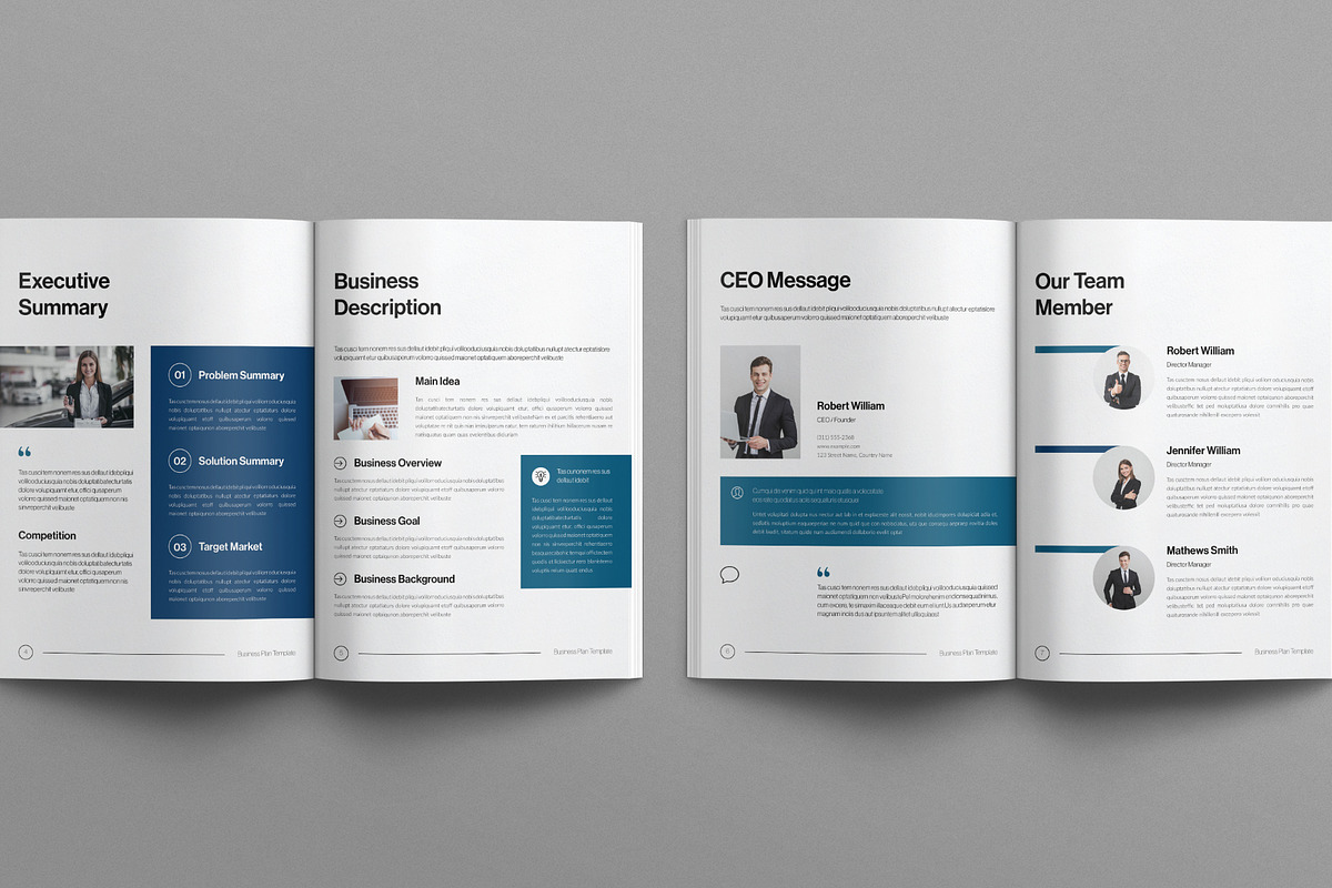 Digital Business Plan Template, a Brochure Template by E-Type (Photo 3 of 7)