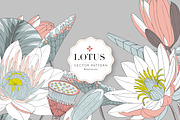 Lotus Vector Pattern & More!, a Wallpaper Graphic by Pink Linen (Thumbnail 4 of 15)