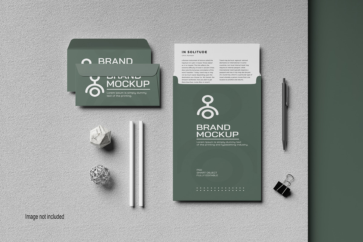 Minimal Corporate Stationery Mockup, a Stationery Template by graphicstory (Photo 7 of 9)