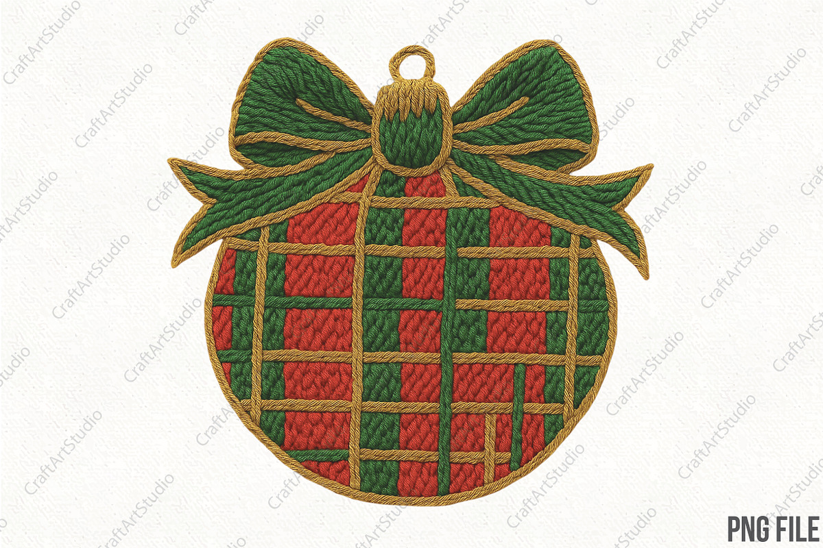 Latch Hook Crochet Ornament PNG, an Illustration by CraftArtStudio (Photo 1 of 4)