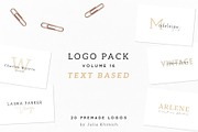 Logo Pack Volume 16. Text Based, a Branding & Logo Template by Mint Air Studio (Thumbnail 1 of 21)