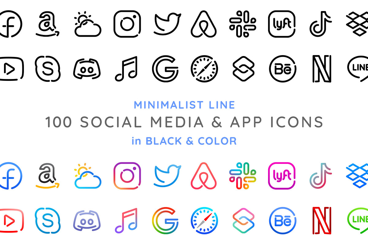 100 Minimalist App Icons / Black, an Icon by Hello Akiko (Photo 2 of 5)