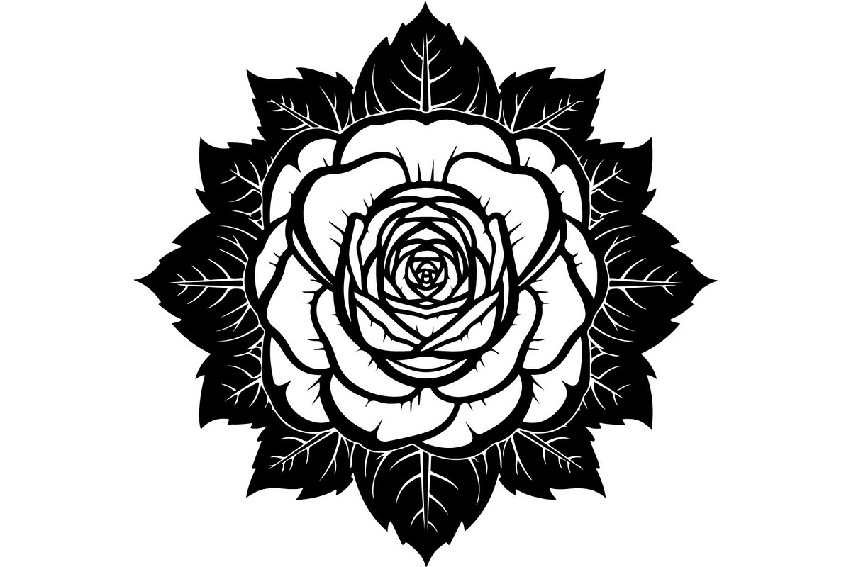 Rose Flower Silhouette Vector Bundle, an Illustration by Designer_Momina (Photo 17 of 21)