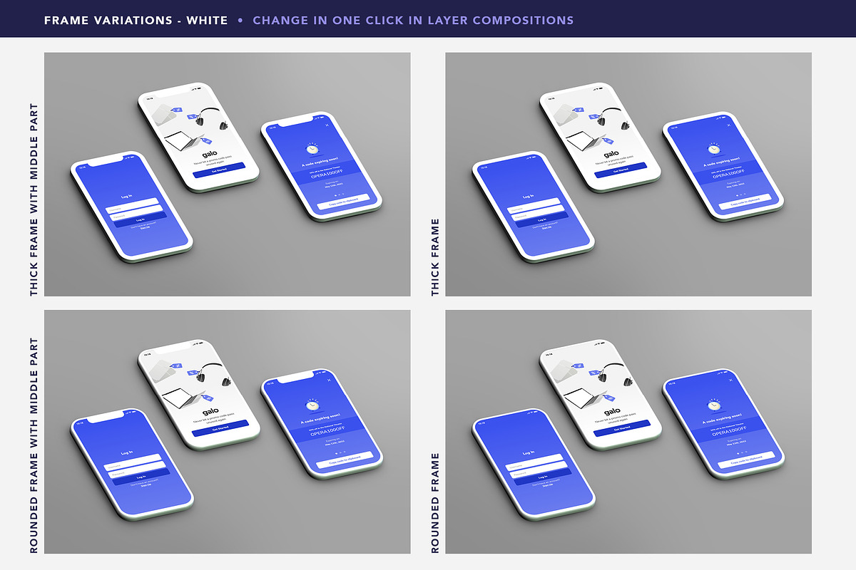Isometric Phone Mockups, an iPhone Mockup by velvetmade.designs (Photo 8 of 17)