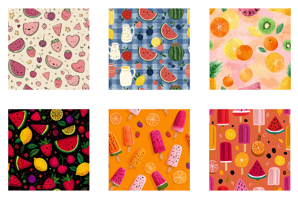 Summer Fruity Fun Seamless Pattern, a Pattern Graphic by CreationArt (Photo 7 of 7)