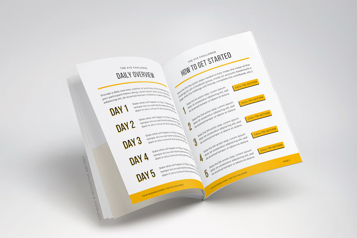 5-Day Lead Magnet Challenge Bundle, a Magazine Template by ProductiveandFree (Photo 14 of 18)