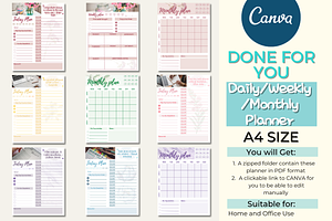 Daily, Weekly & Monthly Planner