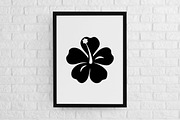 Hibiscus Flower Silhouette SVG, a Decorative Illustration by newminddesign (Thumbnail 2 of 3)