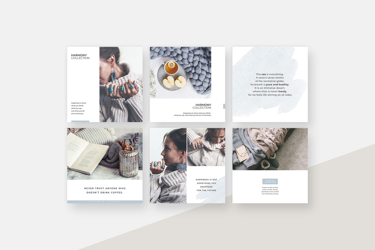 Alder Instagram Post Templates, a Social Media Template by Studio Sumac (Photo 2 of 5)