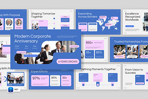 Modern Corporate Anniversary, a Presentation Template by Loin Studio