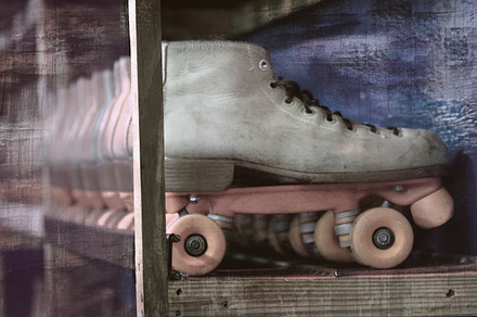 Roller skates stock photo