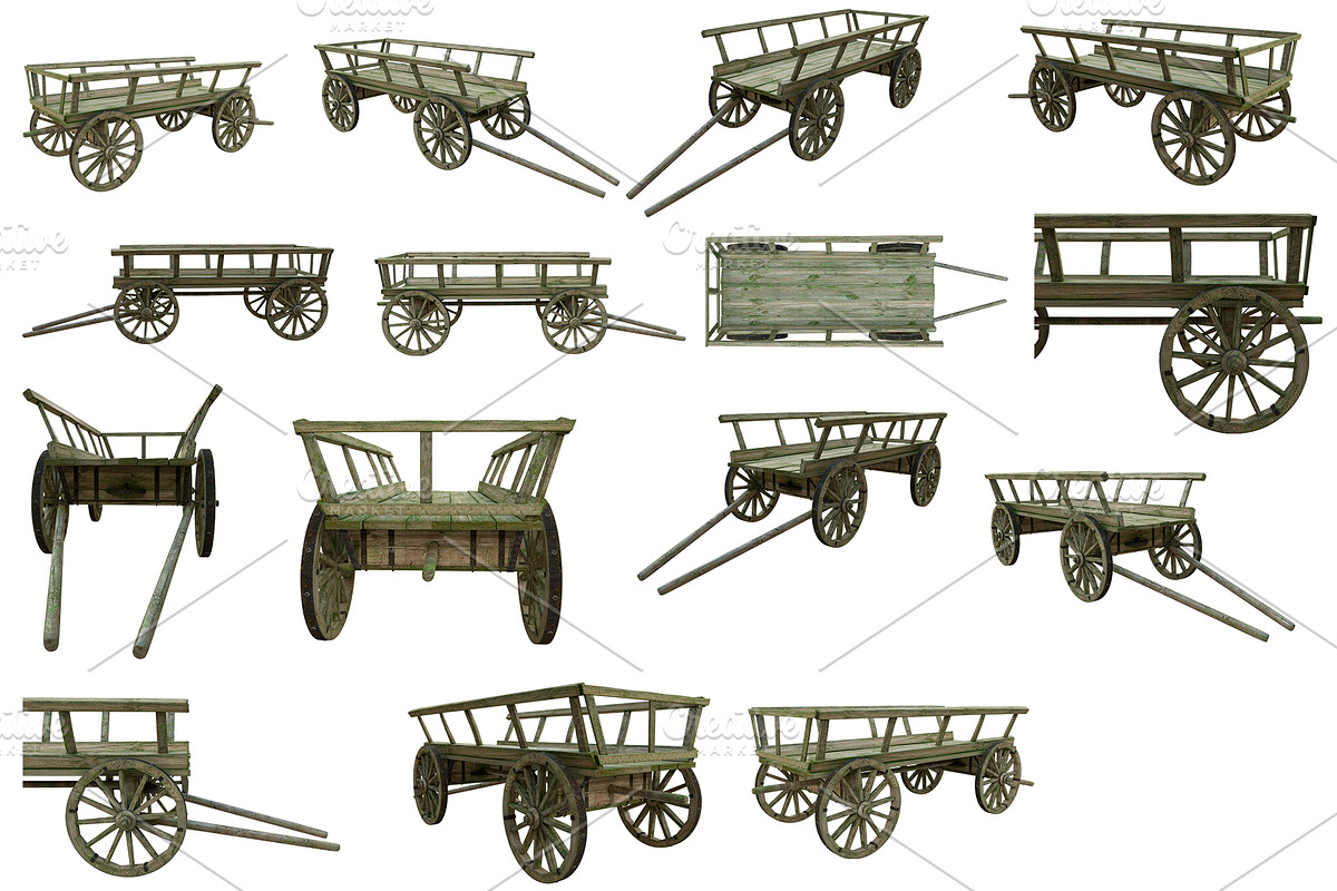 Wooden cart featuring cart, wooden, and old, a Transportation Photo by Tempera (Photo 2 of 2)