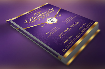 Wedding Anniversary Gala Flyer, an Invitation Template by Godserv Designs