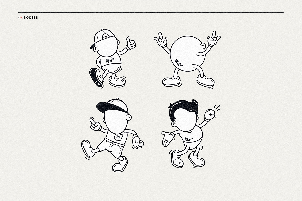 Mascot Maker: Vector Mega Bundle, a Person Illustration by Staple.