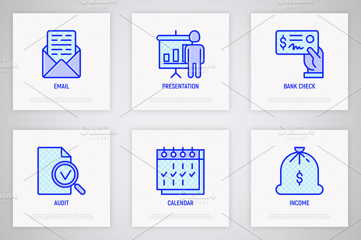 Financial Report | 16 Thin Line Icon, an Outline Icon by Alex Blogoodf (Photo 6 of 11)