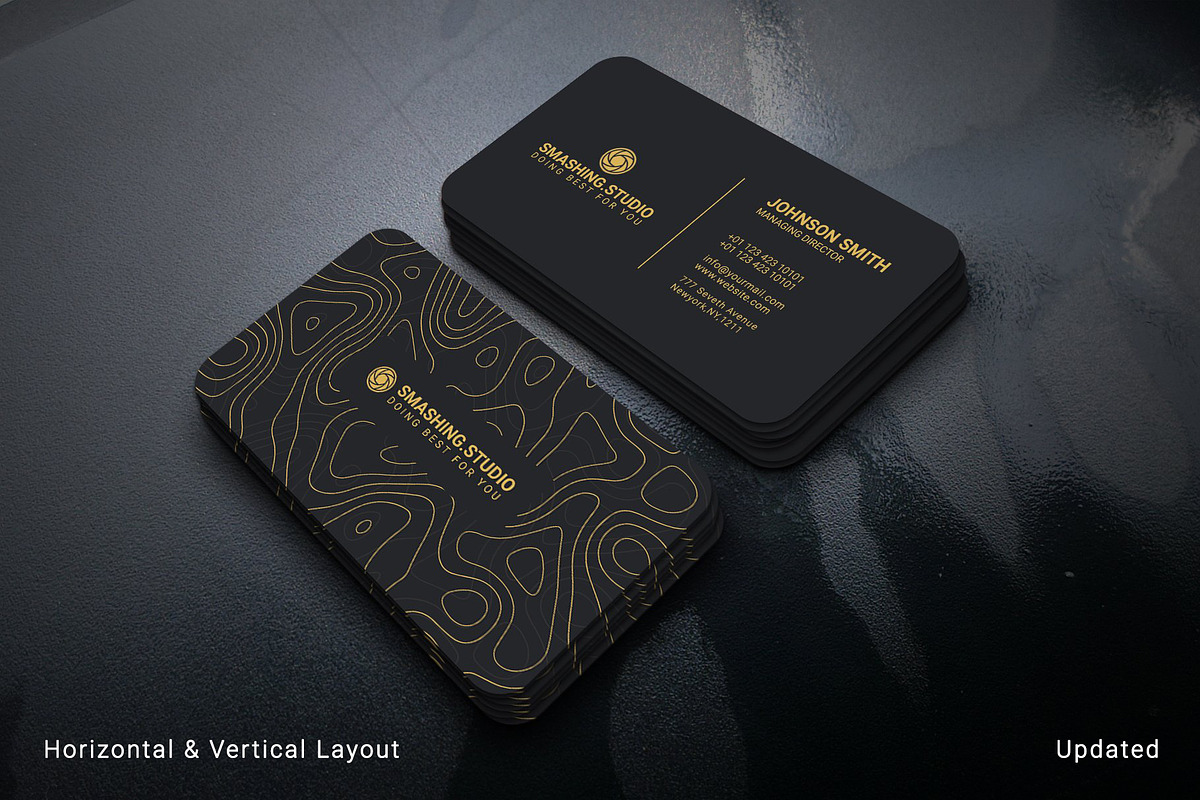 Creative Agency Business Card, a Business Card Template by Smashing_Studio (Photo 1 of 4)