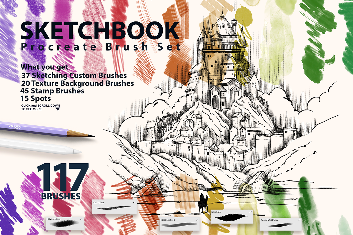 PROCREATE SKETCHBOOK BRUSHES, a Brush Add-On by AlexandraArt (Photo 2 of 7)