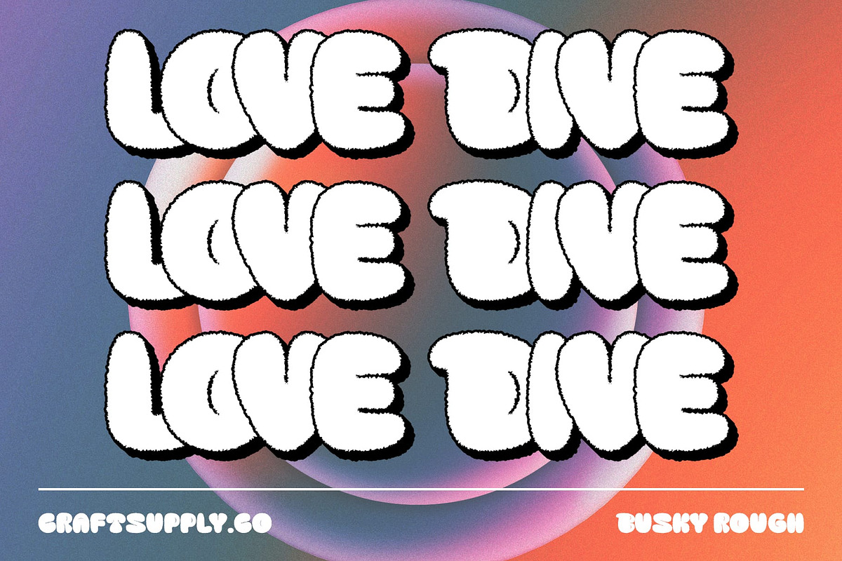 Busky Rough, a Sans Serif Font by Craft Supply Co. (Photo 4 of 8)