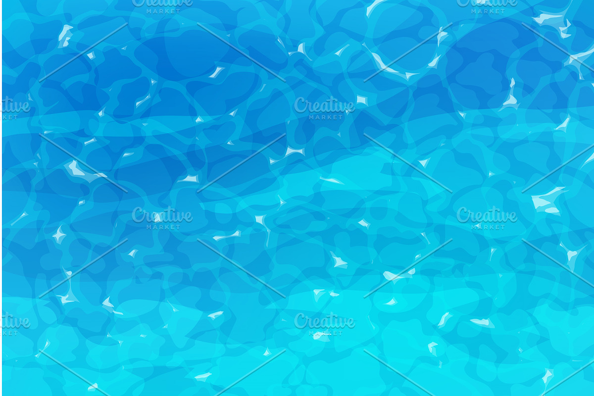 Blue water surface ripple view from, an Illustration by IfH