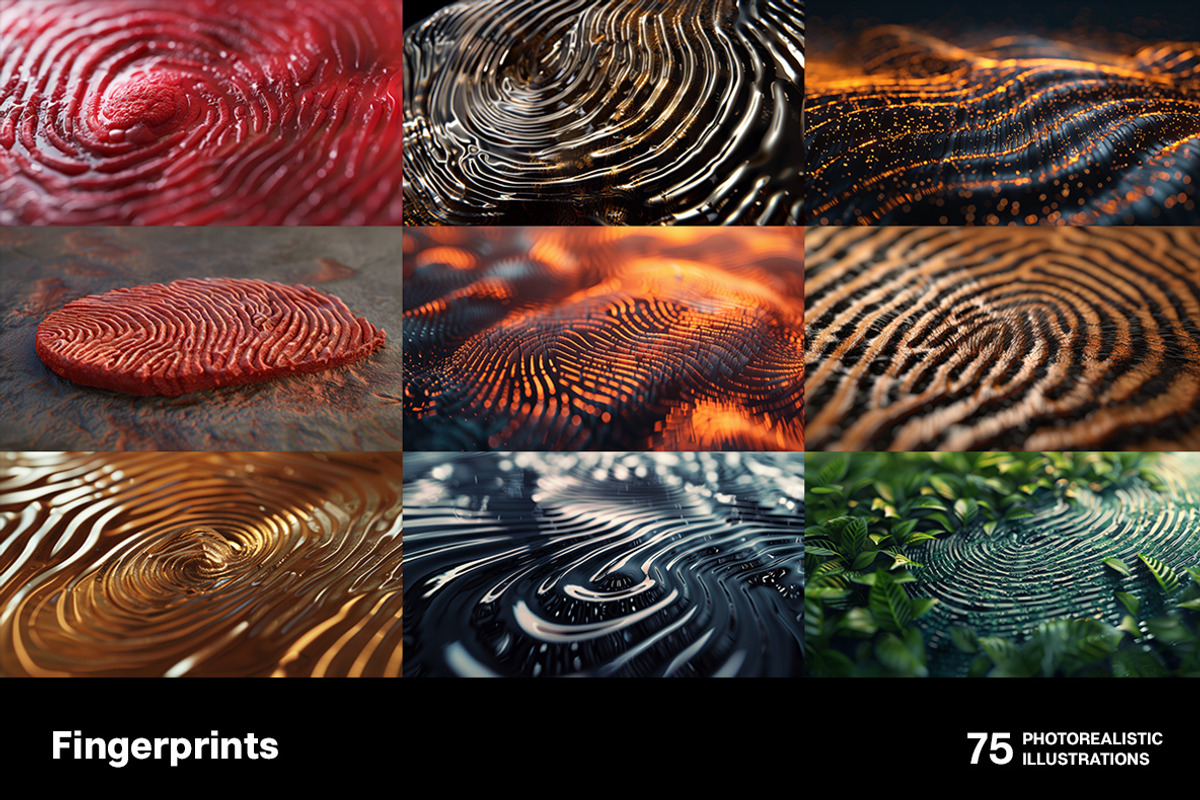 Fingerprints. 75 images, an Object Illustration by Handmadefont (Photo 9 of 15)
