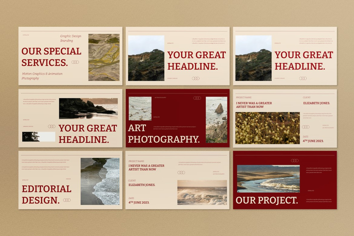 Cream Creative Portfolio Keynote, a Presentation Template by graphicook (Photo 3 of 4)