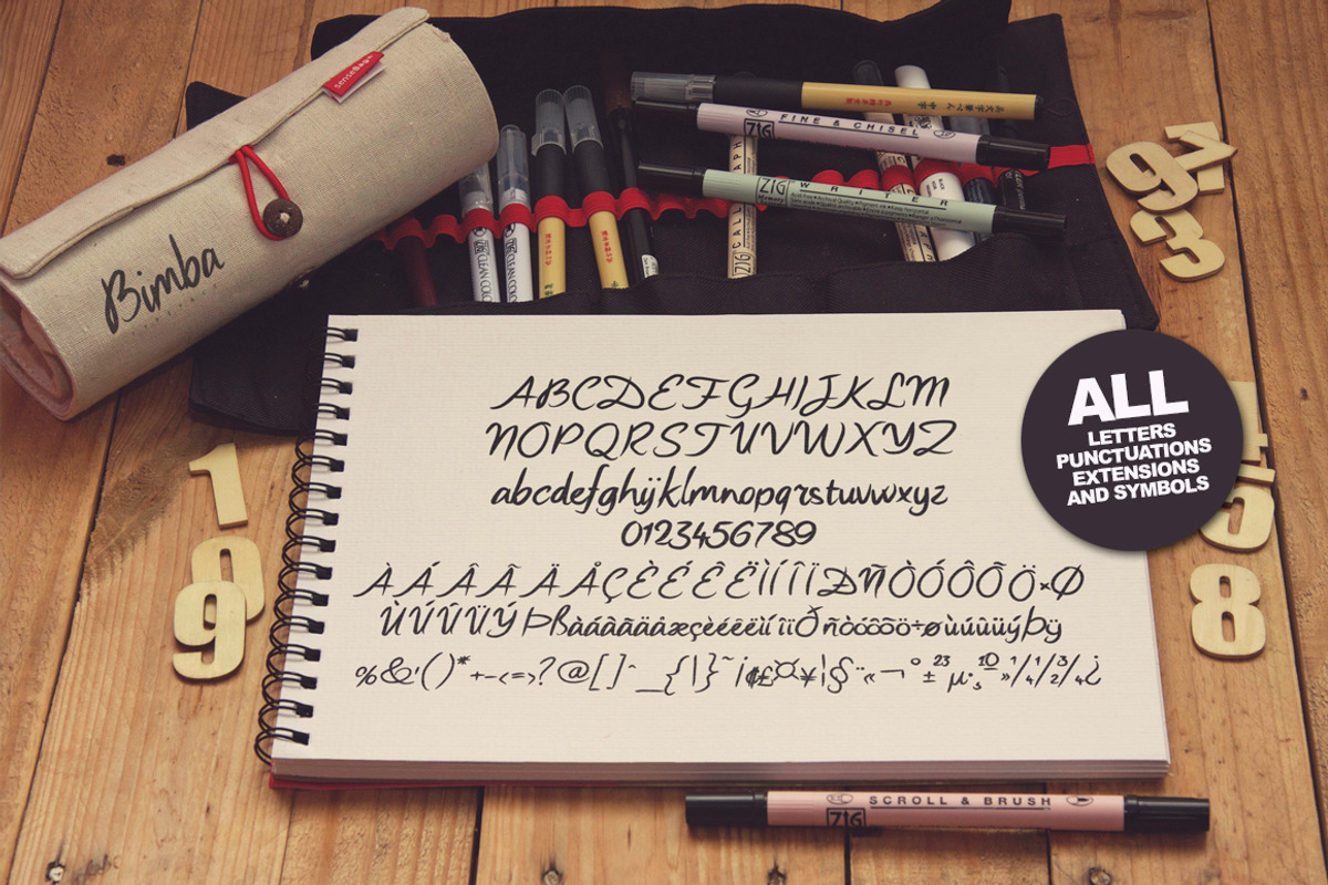 Bimba Script Typeface preview 4