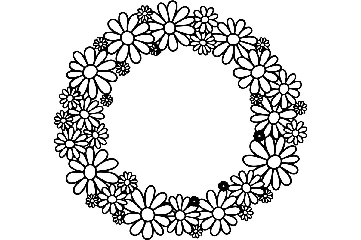 Floral HeartWreath Black Silhouet, a Person Illustration by Designer_Momina (Photo 17 of 20)