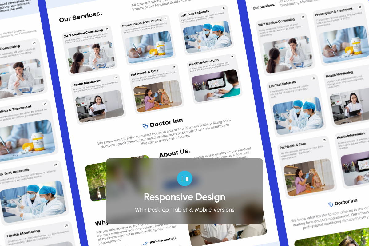 DoctorInn - Doctor Landing Page, a Landing Page Template by productype1 (Photo 3 of 5)