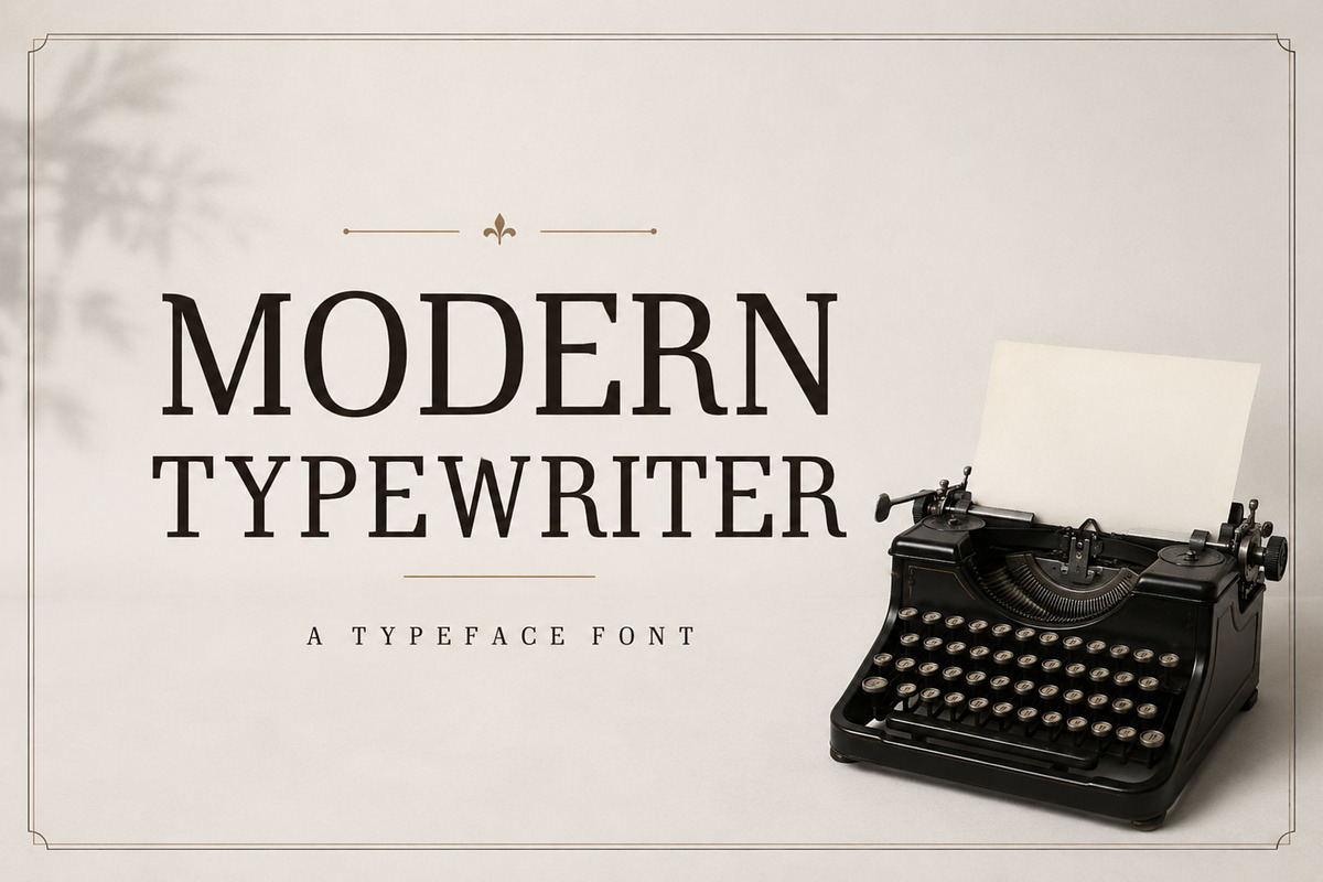 Modern Typewriter – Elegant Vintage, a Sans Serif Font by Limited.studio (Photo 1 of 5)