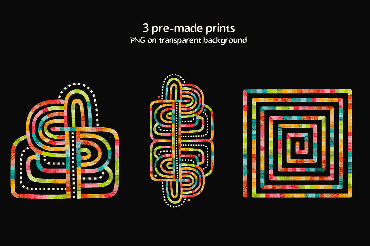 Rainbow Maze Collection, a Pattern Graphic by Zim Varezhkin (Photo 5 of 5)