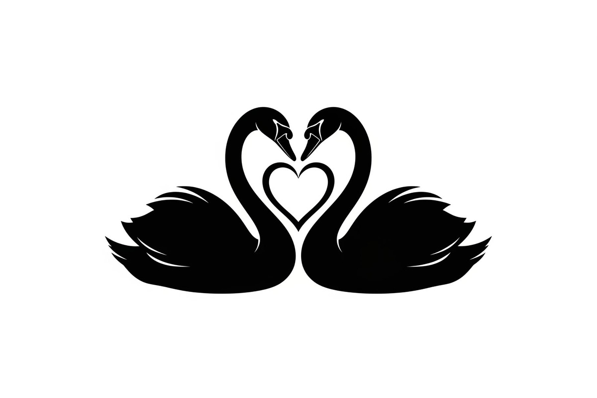Swan Love Silhouette SVG Bundle, an Illustration by Designs_River (Photo 25 of 31)