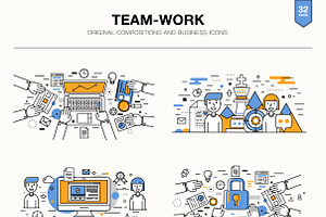 Modern team work pack