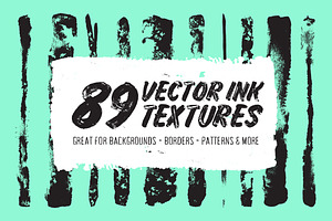 89 Vector Ink Strokes & Textures