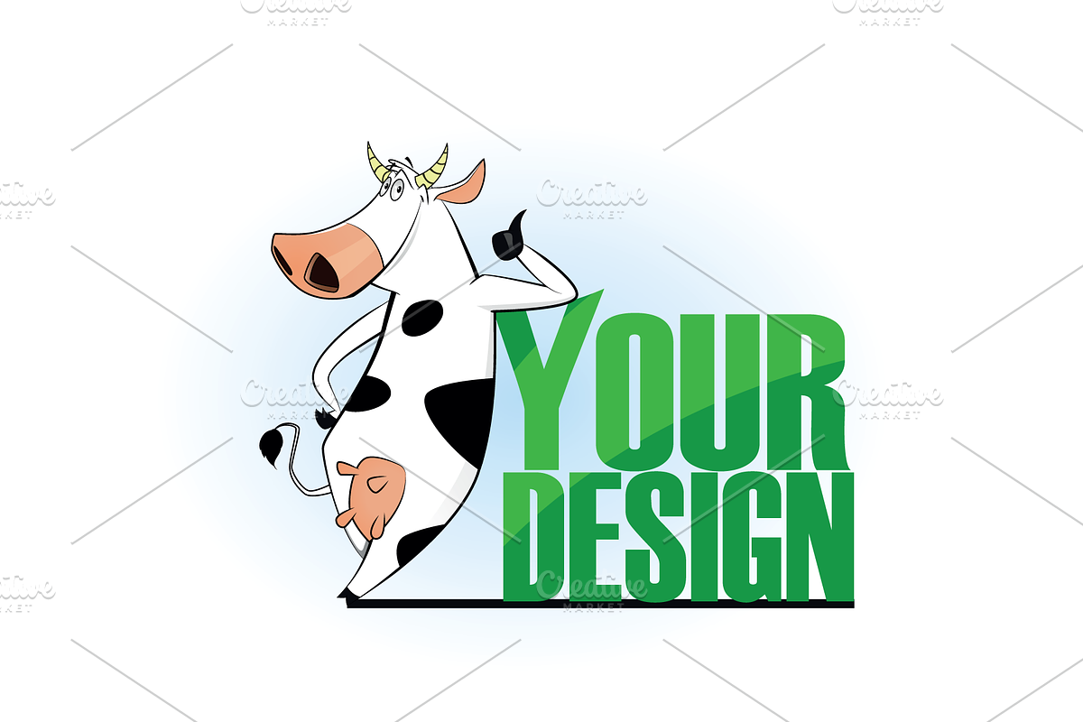 Cow logo, an Animal Illustration by mihail.ridkous