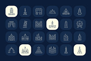 Monument Icon Art Set, an Outline Icon by Prosymbols (Thumbnail 6 of 8)