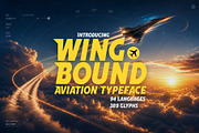 Wingbound - Aviation Typeface, a Sans Serif Font by HipFonts (Thumbnail 1 of 9)