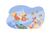 Happy kids on summer holidays set, a Person Illustration by Good Studio (Thumbnail 2 of 10)