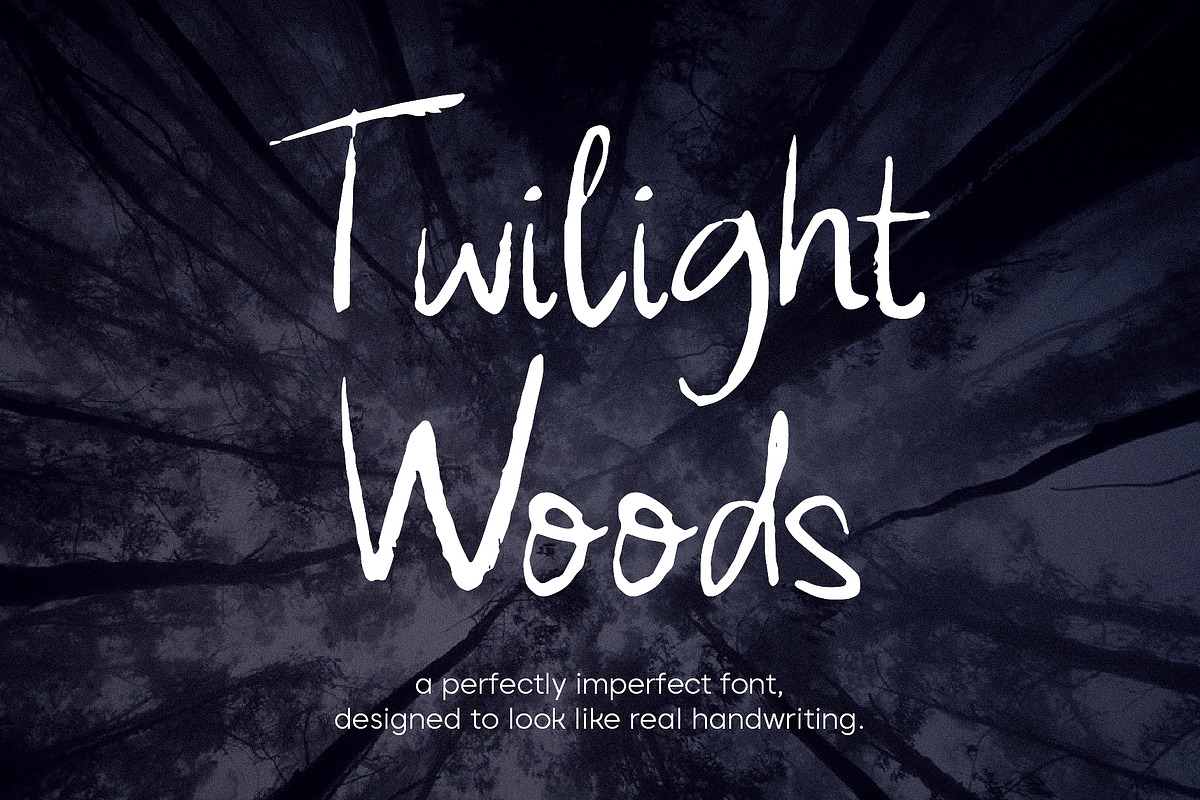 Twilight Woods Handwritten Font, a Handwritten Font by mpllano14 (Photo 1 of 7)