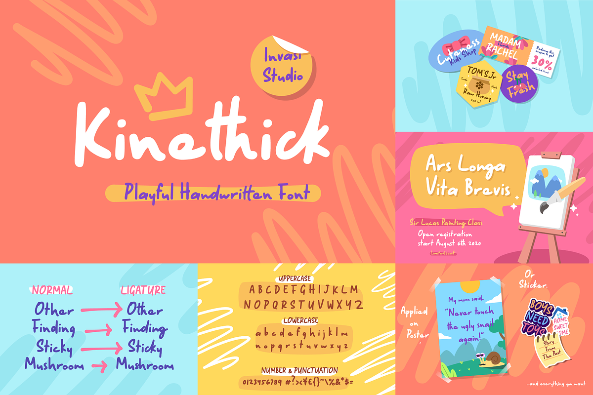 Playful Font Bundle SALE!!, a Script Font by Invasi Studio (Photo 6 of 13)