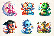 Baby Dragon Sublimation Clipart, an Illustration by Dream Creation (Thumbnail 6 of 7)