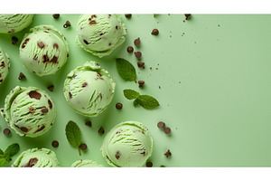 Scoops of mint chocolate chip ice, an Abstract Photo by Sergey Kotenev