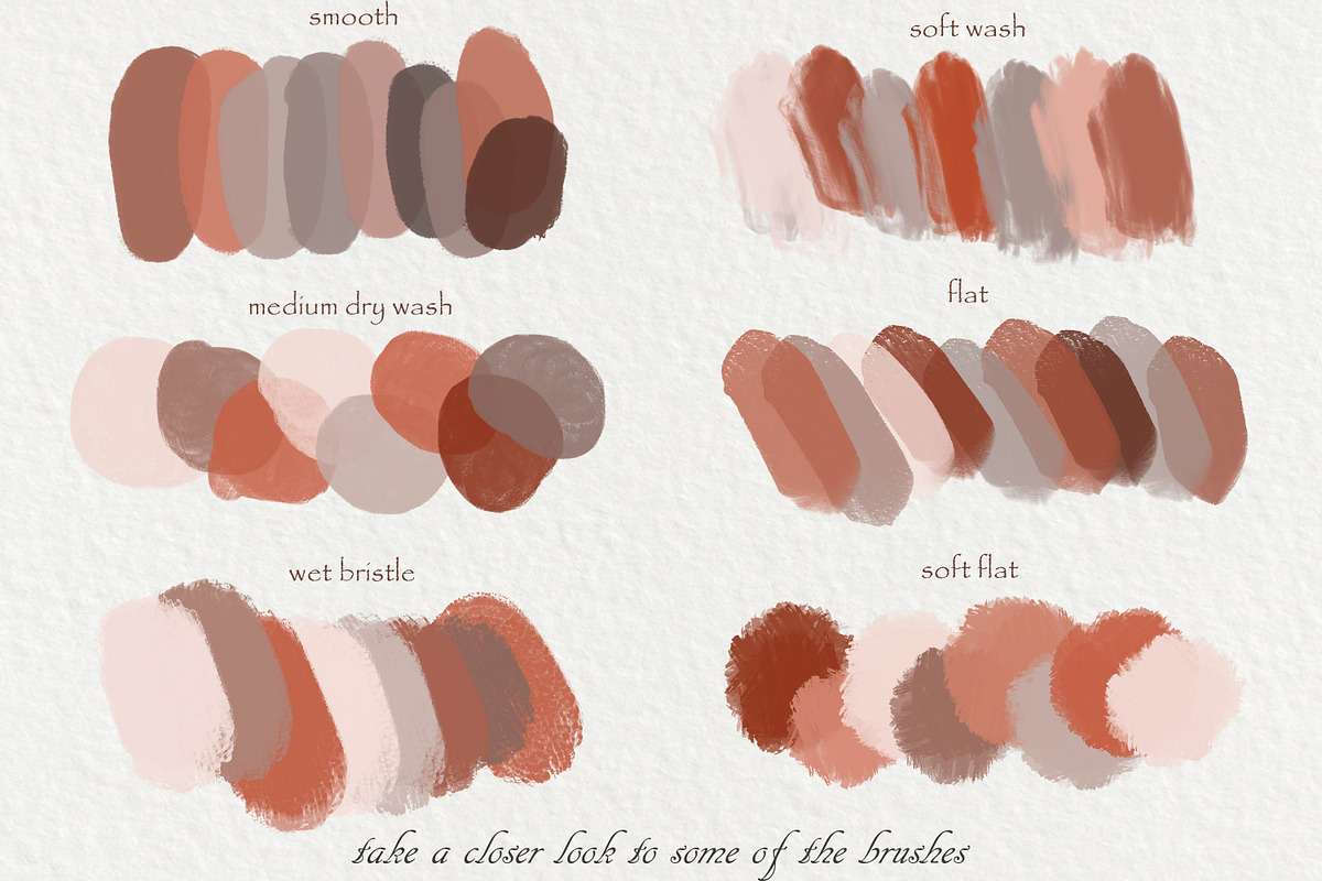 Amber Gouache Kit for Procreate, a Brush Add-On by Liquid Amethyst Art (Photo 5 of 9)