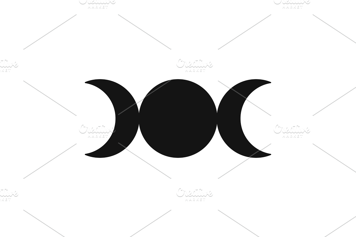 Triple Goddess Symbol Vectors, an Object Graphic by MelanthaGraphics (Photo 4 of 4)