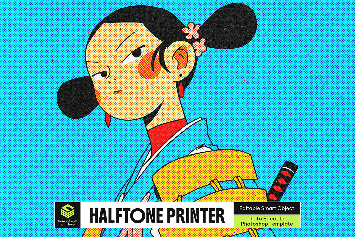 Halftone Printer Photo Effect, a Layer Style Add-On by iDoodle Studio (Photo 1 of 4)