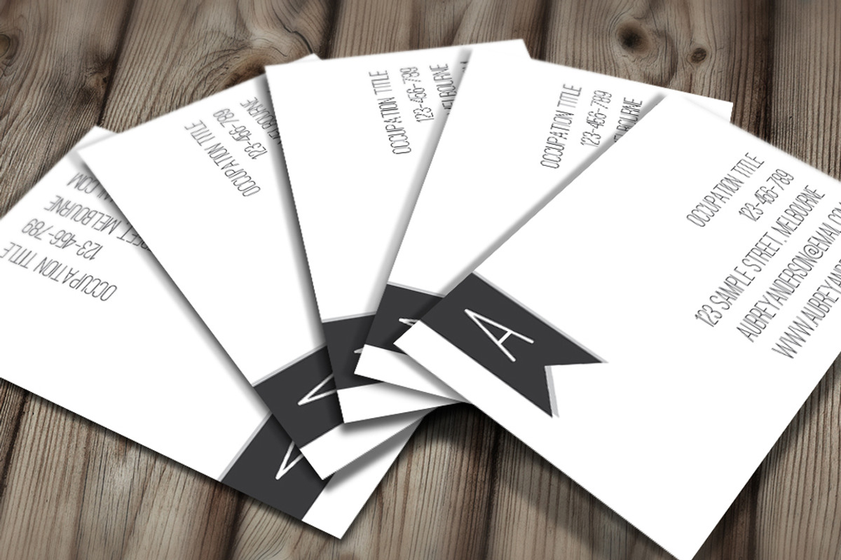Aubrey II Business Card Template, a Business Card Template by Pip Sweet (Photo 3 of 5)