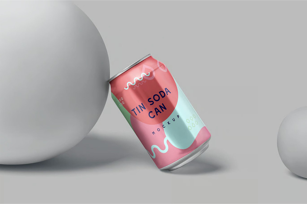Round Tin Soda Can Mockups, a Product Mockup by megostudi0 (Photo 6 of 7)