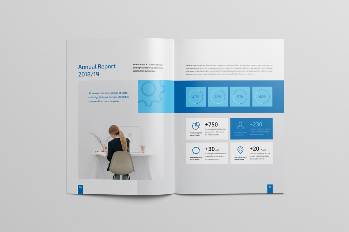 Annual Report A4 & Us Letter, a Brochure Template by Pro-Gh (Photo 17 of 20)