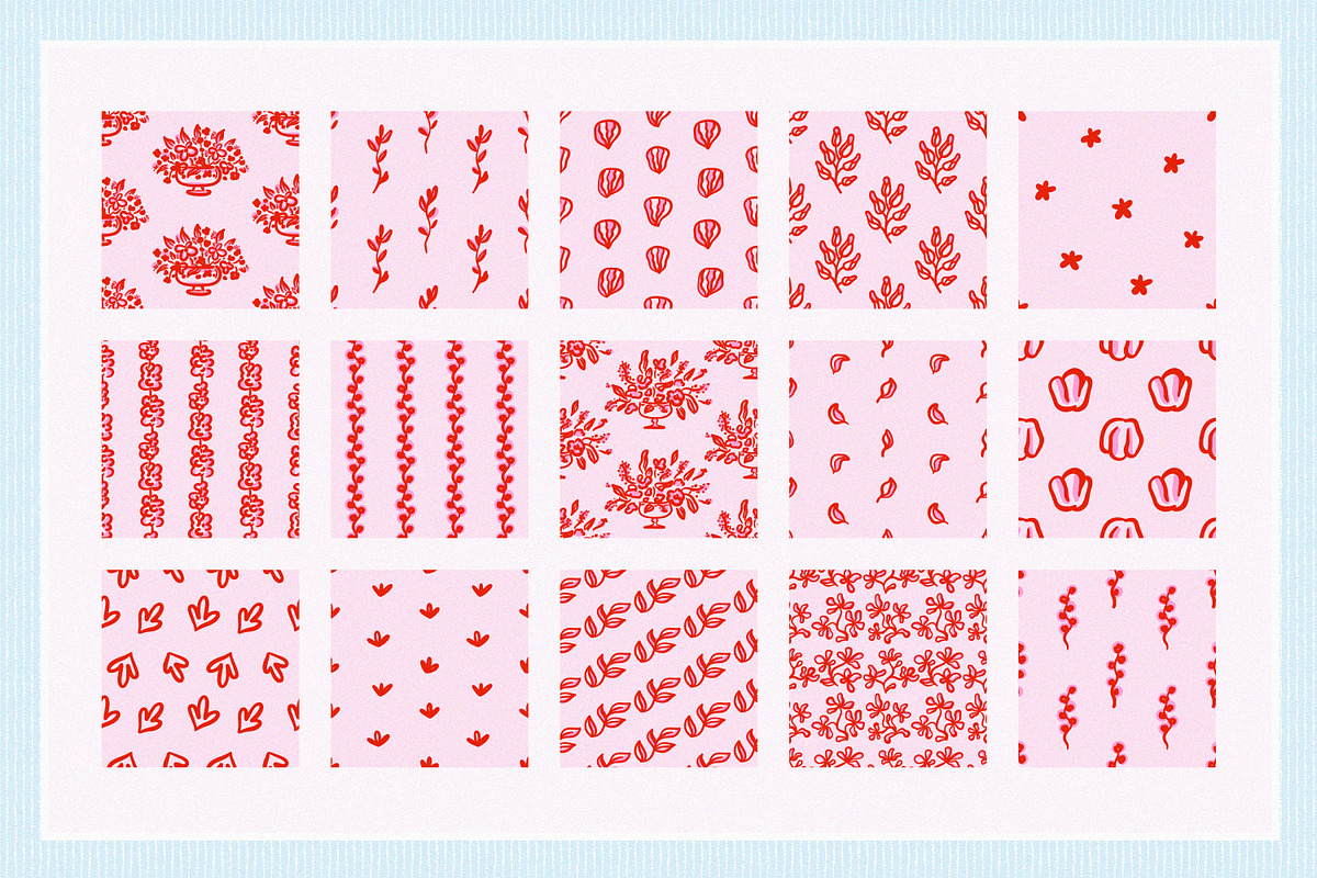 135 Whimsical Patterns and Clip Art, a Pattern Graphic by Leila Divine (Photo 6 of 23)