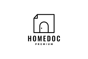 paper house creative idea line logo, a Branding & Logo Template by devastd
