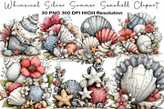 Whimsical Silver Summer Seashell, an Illustration by Black Bird Studio (Thumbnail 1 of 5)